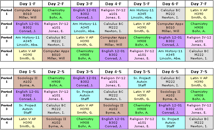 Full Schedule